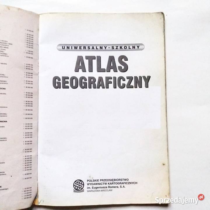 Atlas Geograficzny Szkolny Mapy i przewodniki łódzkie Łódź sprzedam