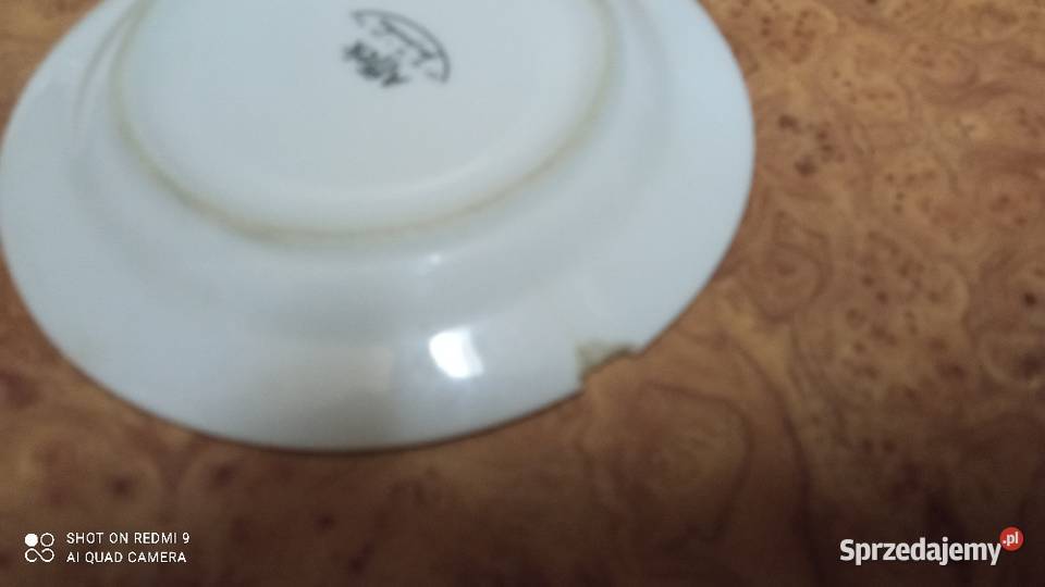 4 ładne talerze z porcelany Affek 2 białe daję Wrocław