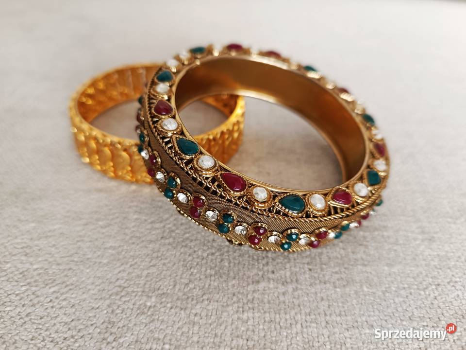 Szeroka bransoletka w kolorze złota z Ozdoby Radzyń Podlaski