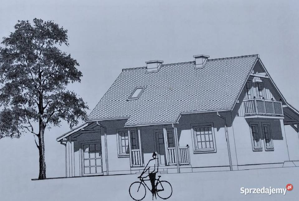USTROŃdom wolnostojący w stanie surowym otwartym ogródek