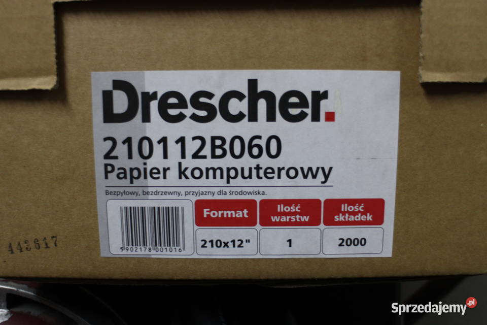 Papier komputerowy 210x12 10 DRESCHER zachodniopomorskie Szczecin