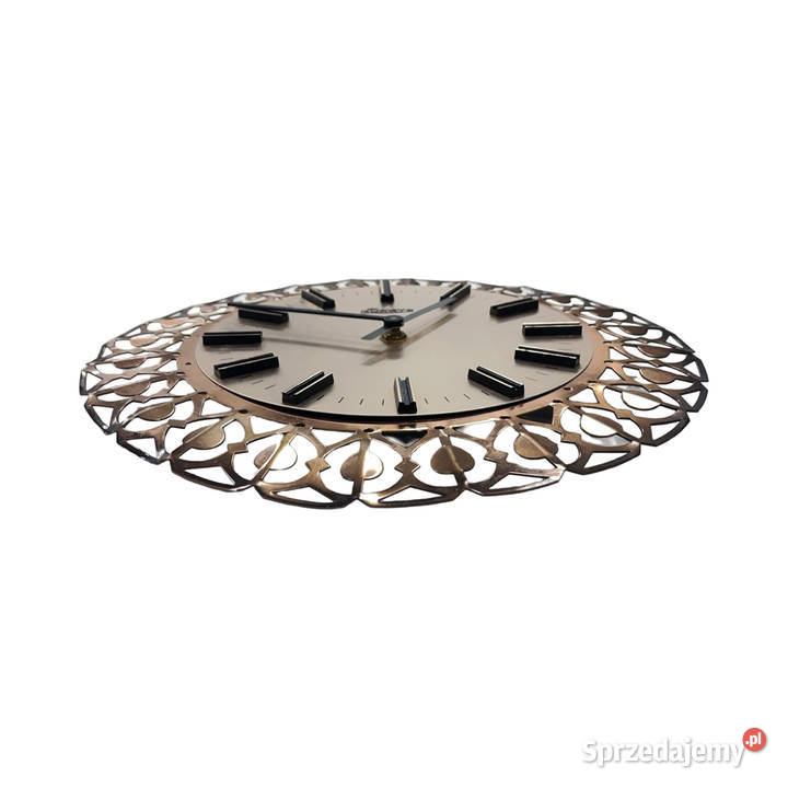 Zegar ścienny Richter mosiądz ażurowy RFN lata metal