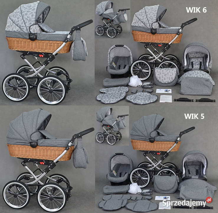Wózek Dziecięcy 4w1 Retro Wiklinowy z wikliny Katowice