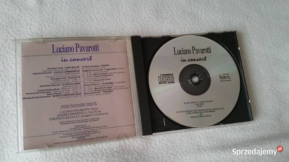 Luciano Pavarotti in concert 19871994 SoundPol klasyczna Puławy sprzedam