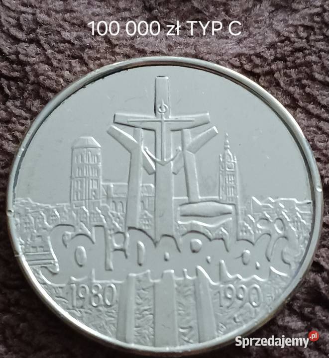 100 000 Solidarność 1990 r TYPC Piękne Konin