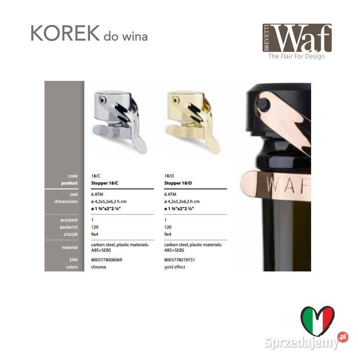 WAF korek do wina musującego prosecco szampana Bolesławiec sprzedam