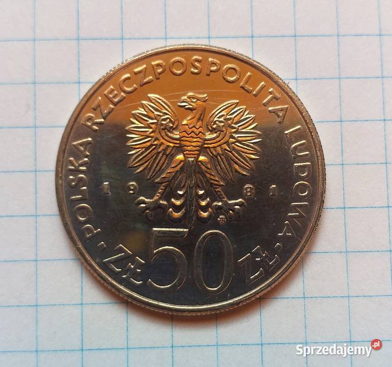 50 ZŁOTYCH 1981 POLSKA ŚWIATOWY DZIEŃ ŻYWNOŚCI Numizmatyka lubelskie Piszczac