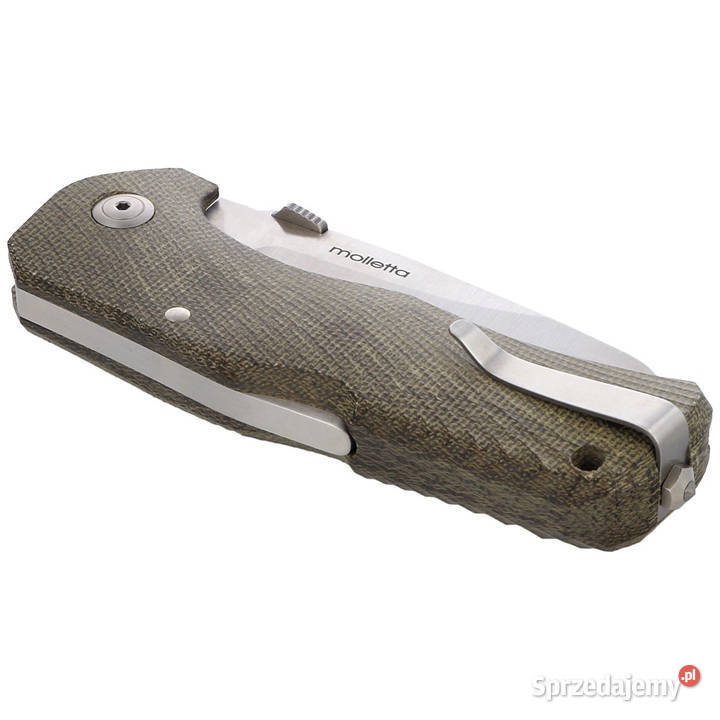 Nóż składany LionSteel TM1 Green Canvas Micarta