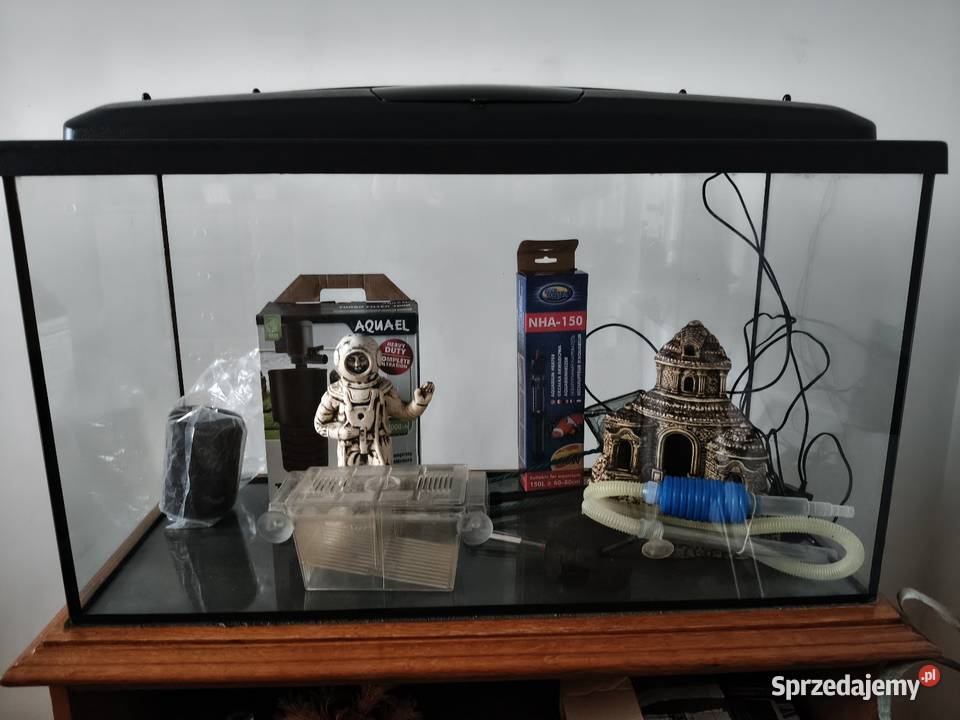 Akwarium 125 litrów z pełnym wyposażeniem Pozostałe wielkopolskie Mieleszyn