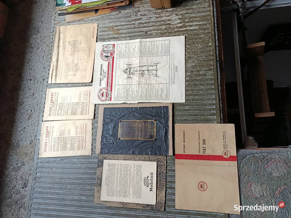 Olejowe tablice smarowania fiat 1936