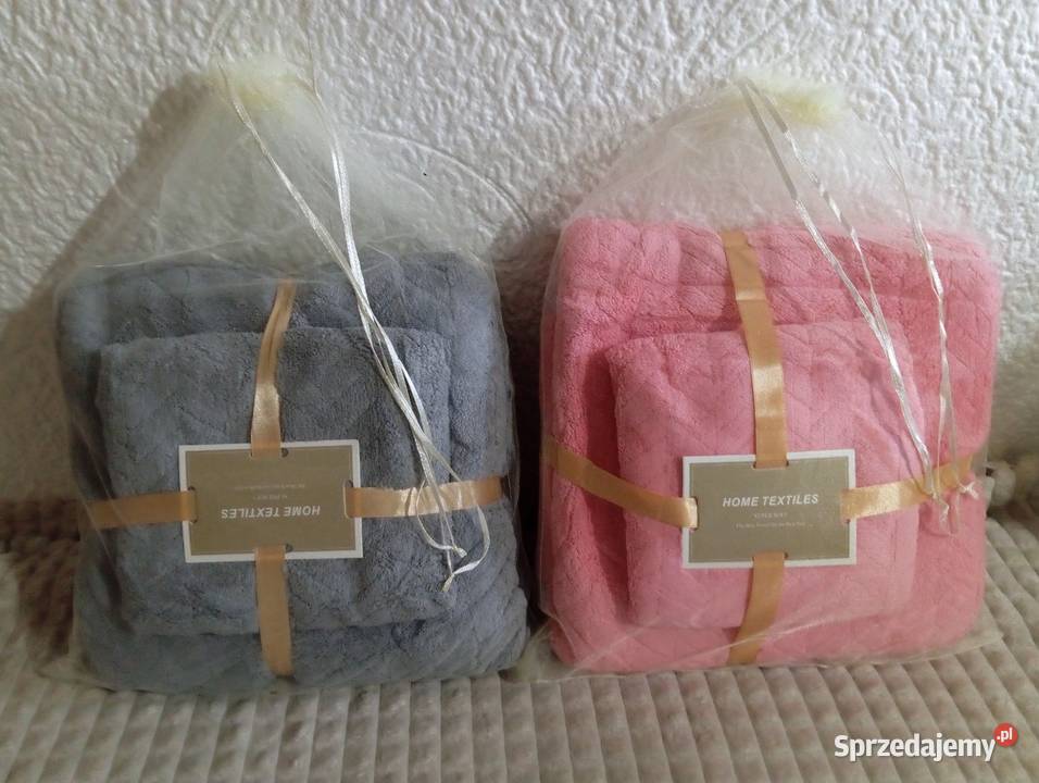Dwa komplety 4 milutkich ręczników z mikrofibry Łódź