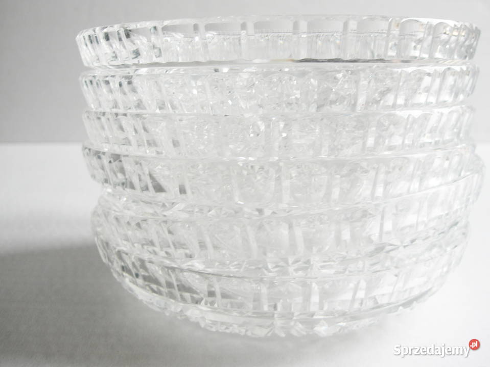 kryształowe talerzyki vintage PRL Częstochowa