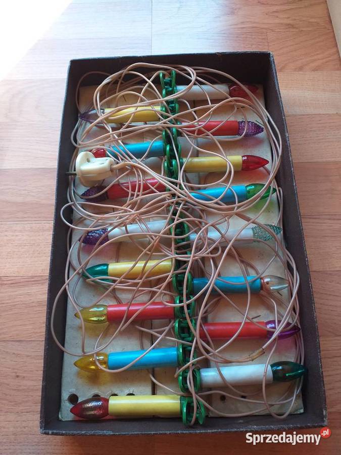 Lampki choinkowe świeczkowe lata 60 wielokolorowy Tychy