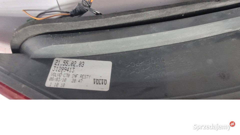 LAMPA TYŁ TYLNA PRAWA VOLVO C70 II 2009r 2013r Lampy tylne Ruda Śląska