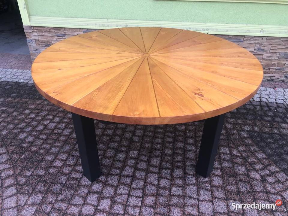 Stół ogrodowy drewniany okrągły 200 180 160 150 Meble ogrodowe sprzedam