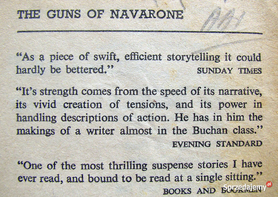 The Guns of Navarone Alistair MacLean Proza i poezja Limanowa sprzedam