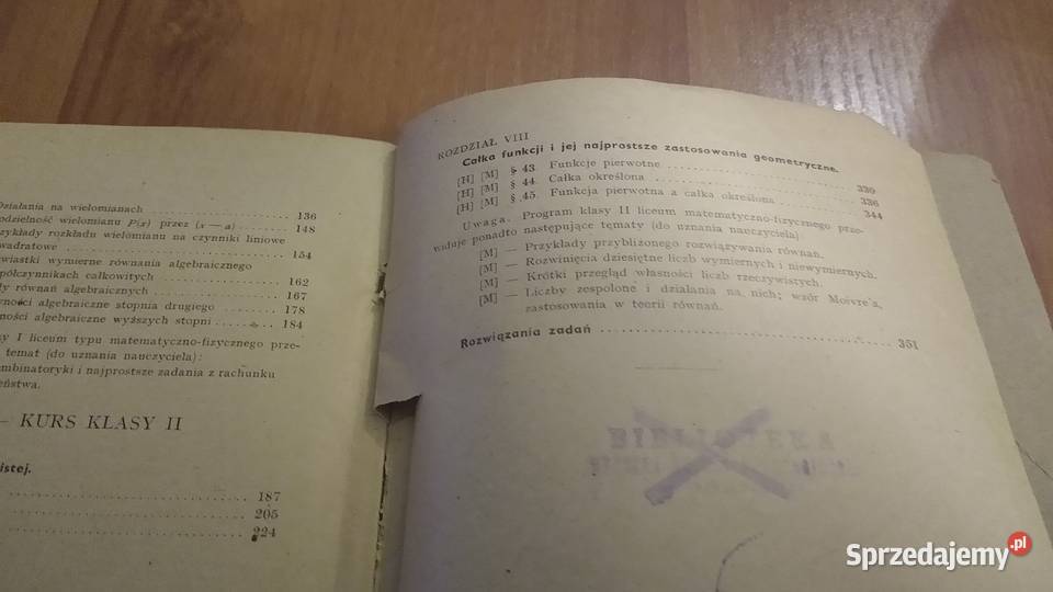 Algebra podręcznik liceów ogólnokształcących pomorskie Gdańsk sprzedam