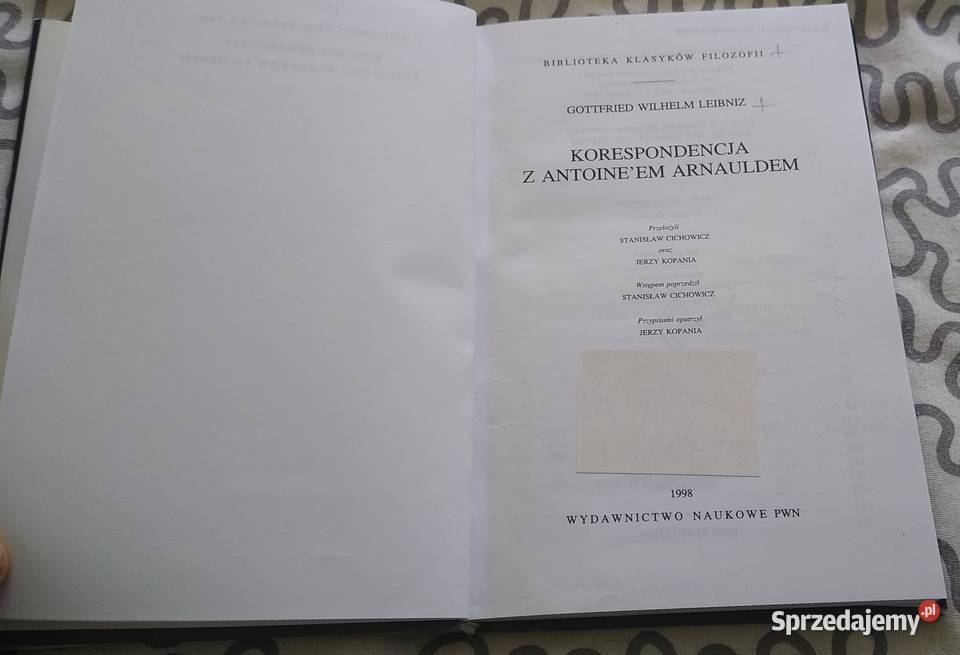 Korespondencja z Antoineem Arnauldem Gottfried Kultura i Rozrywka Gdańsk