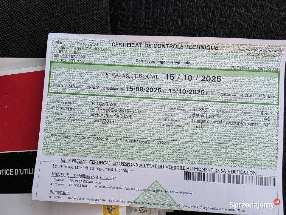 Renault Kadjar BEZWYPADKOWY nowy rozrząd opony komputer pokładowy Czarnków
