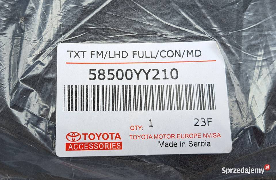 Oryginalne Dywaniki Welurowe Toyota Yaris III IV Mielęcin sprzedam