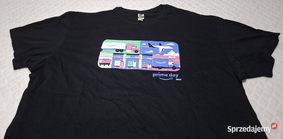 Koszulka krótki rękaw Tshirt czarna Amazon Roly Czeladź