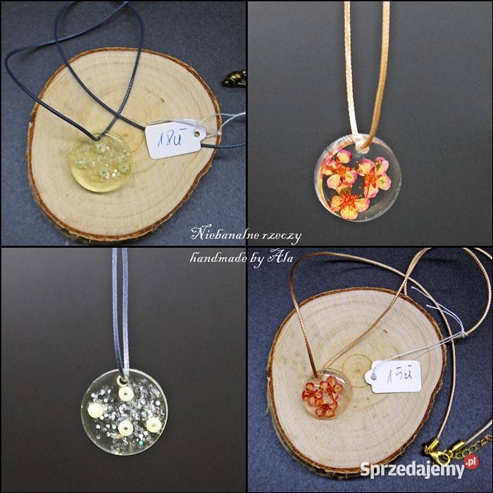 Biżuteria z żywicy wisiorek naszyjnik Kutno