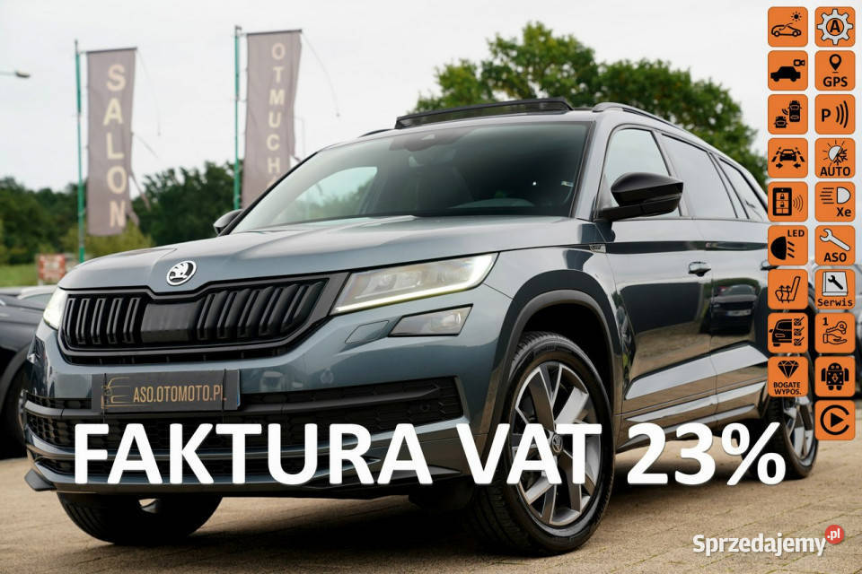 koda Kodiaq SPORTLINE acc kamera FUL LED skóra możliwa zamiana Otmuchów