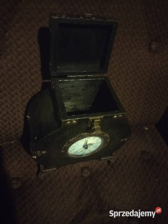 Stary zegar stojący w drewnianym pudełku Olsztyn