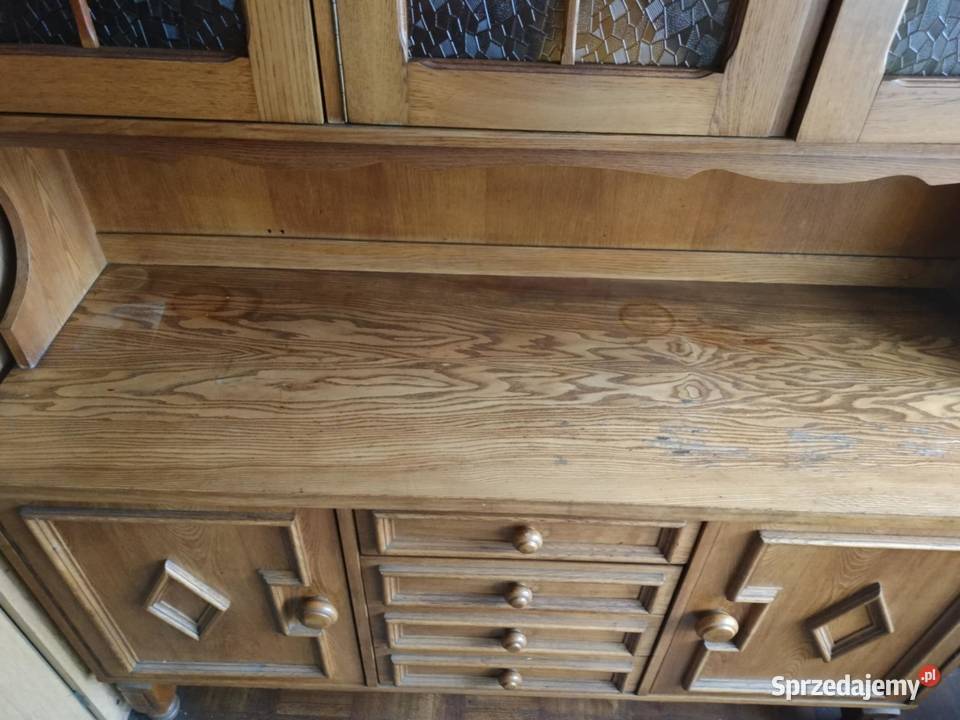 Kredens komoda rzeźbiona dębowa 50cm Katowice