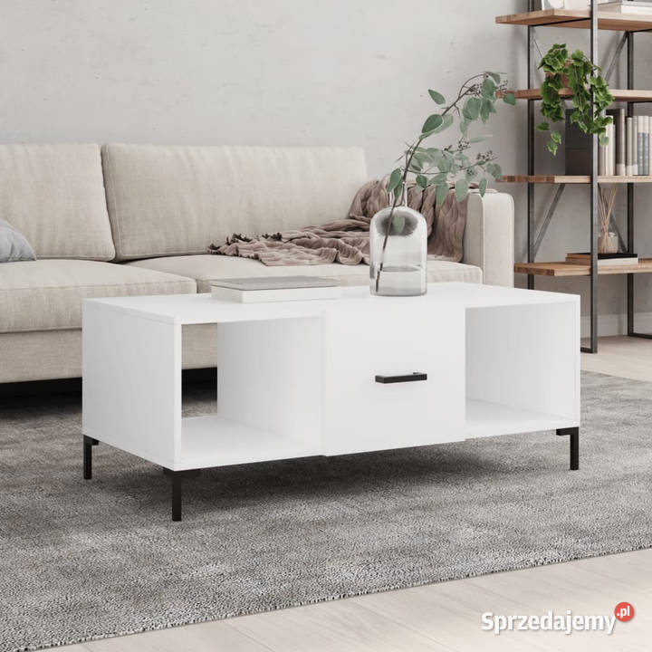 Stolik kawowy biały 102x50x40 materiał Stoły Warszawa