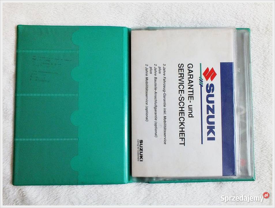 SUZUKI Futerał Książka serwisowa Dokumenty lubuskie Żary