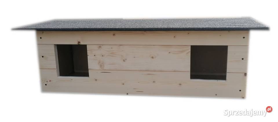 Podwójna buda kotów ocieplana buda kota pomorskie