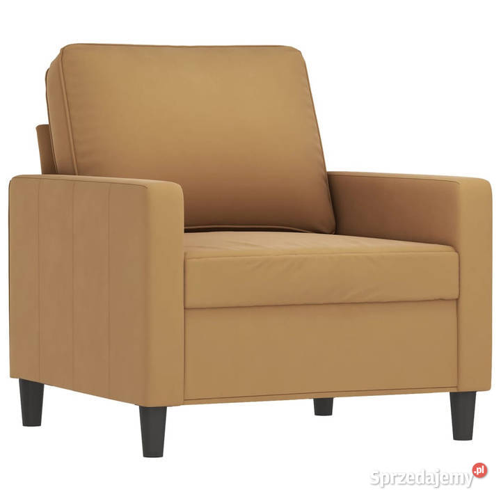 Fotel brązowy 60 obity aksamitem WM359186 Warszawa
