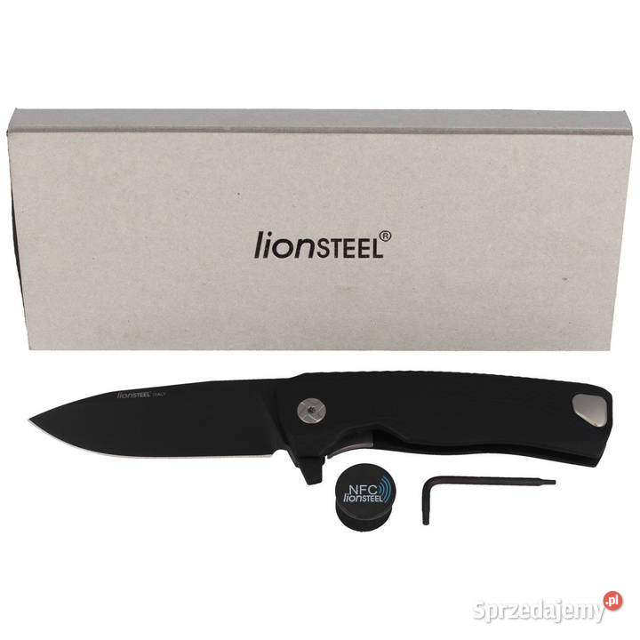 Nóż składany LionSteel Black Aluminium Black Warszawa sprzedam