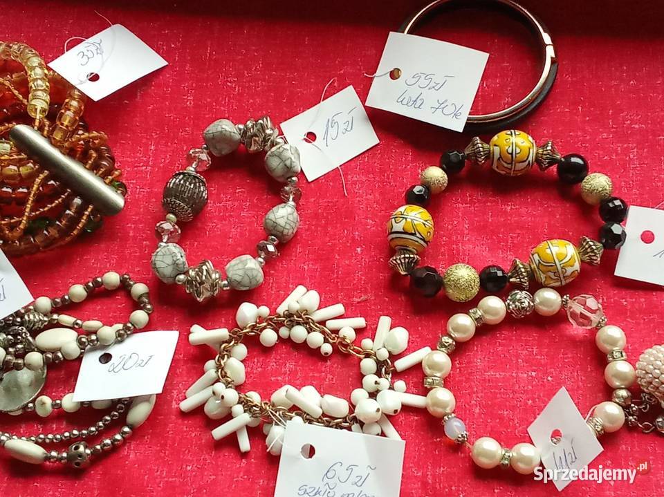 Bransoletki tanio kamień i metal Prusim