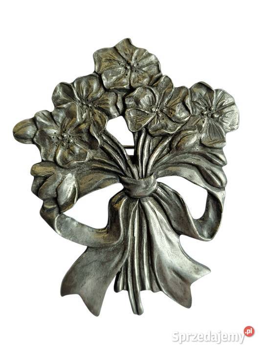 VINTAGE BROSZKA CYNA JUBILERSKA SEAGULL PEWTER Broszki śląskie Częstochowa