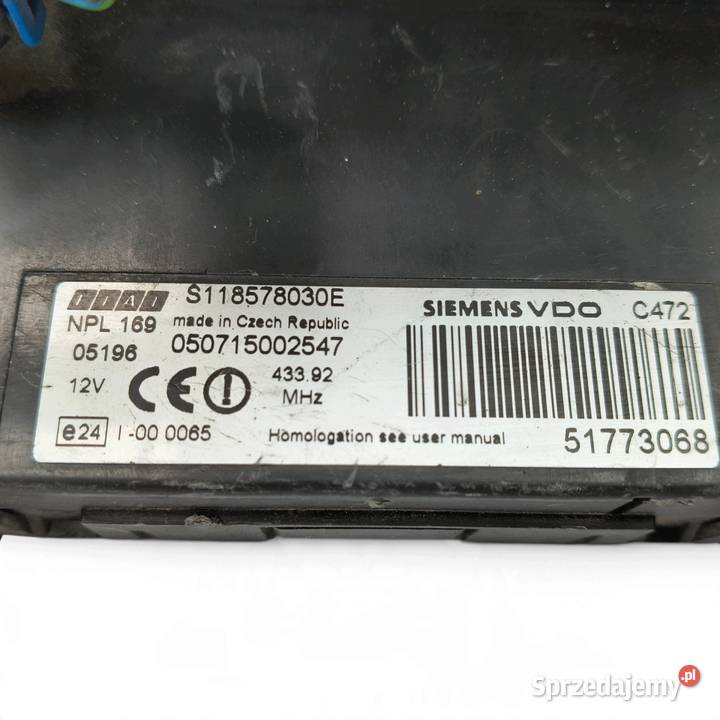 MODUŁ STEROWNIK BSI Fiat Panda II 51773068 Chełm sprzedam