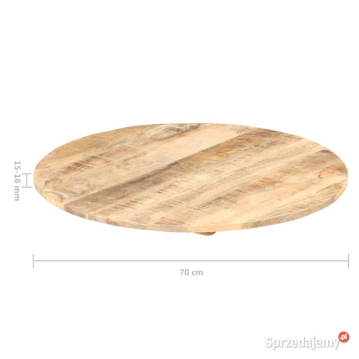 Blat stołu lite drewno mango okrągły 1516 mm 70