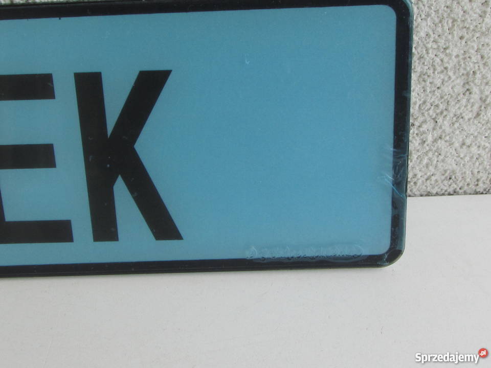 Tablica rejestracyjna irlandzka plastykowa nowa