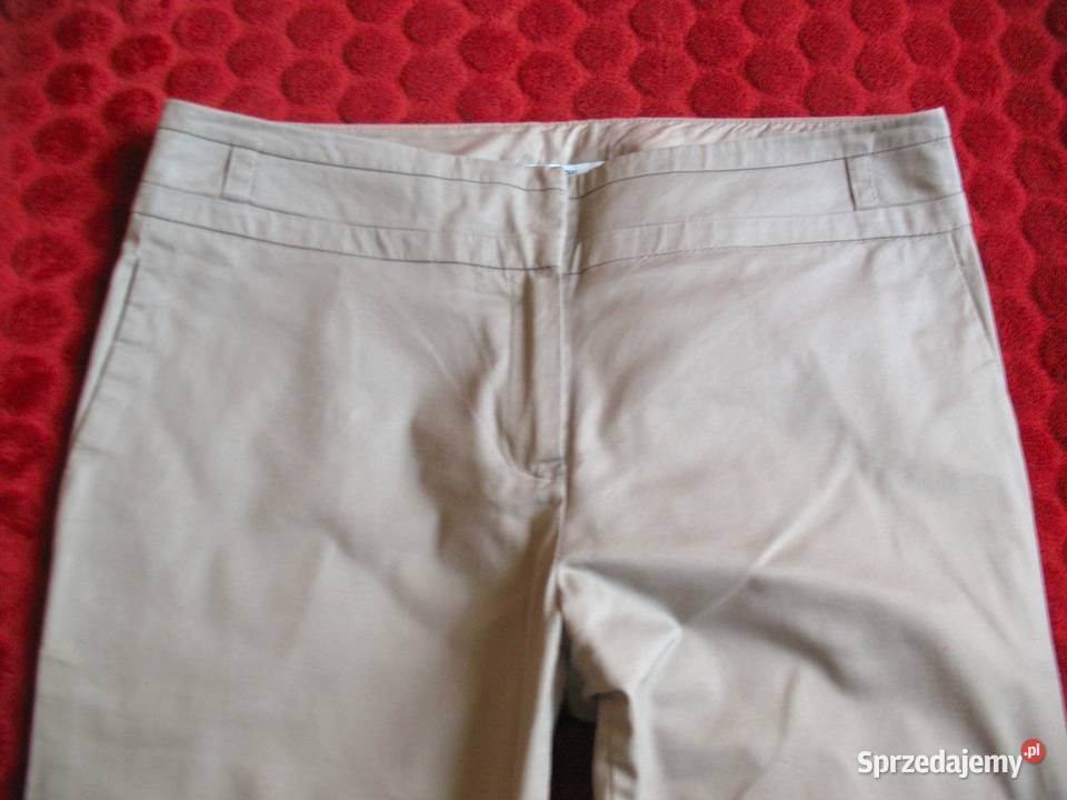 Spodnie bawełniane 38 M biodra 96 beżowe Siedlce