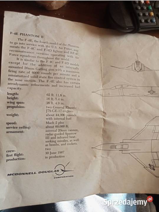 Stary Samolot kolekcjonerski duży Metalowy model Grójec