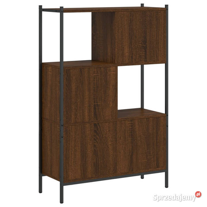 Regał brązowy dąb 72x28x109 materiał