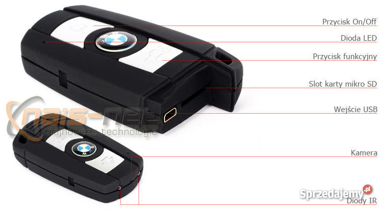 Breloczek 810 HD ukryta mini kamera szpiegowska Łódź sprzedam