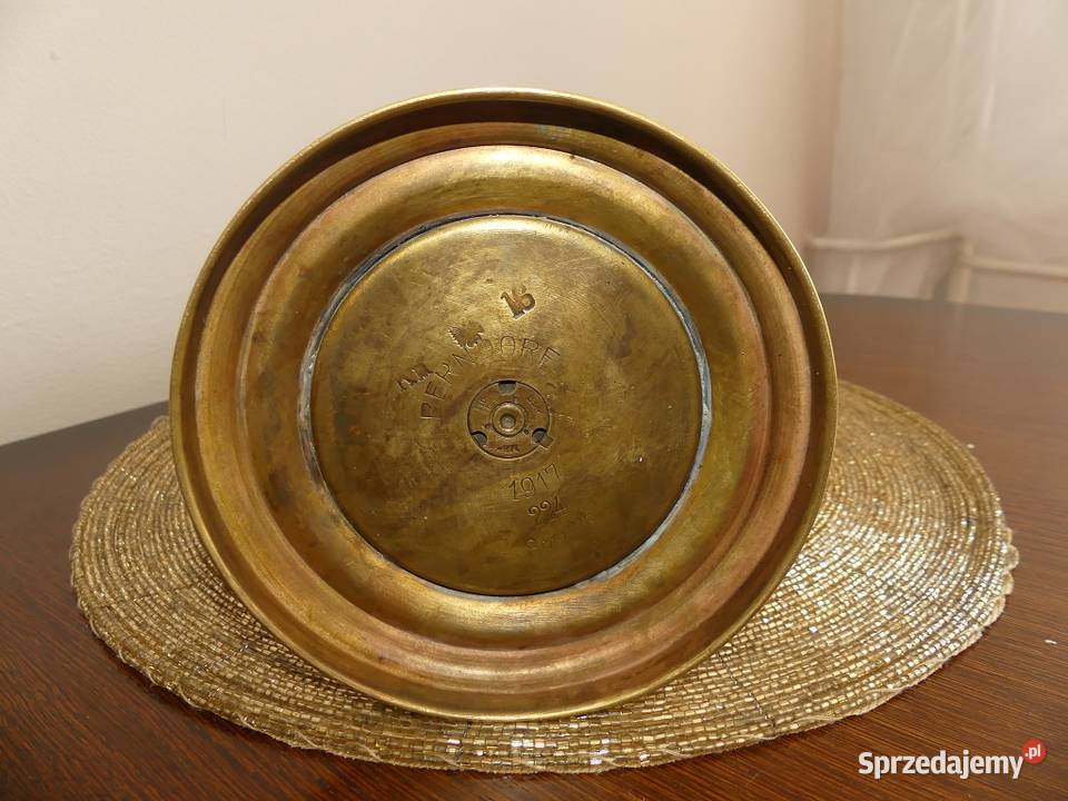 Piękny mosiężny młynek do kawy sygnowany