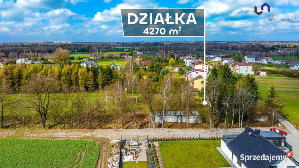 Grunt Kaniów Sosnowicka 4270m2 sprzedam