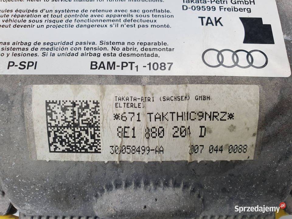 PODUSZKA AIRBAG AUDI A4 B7 8E1880204D Lipno