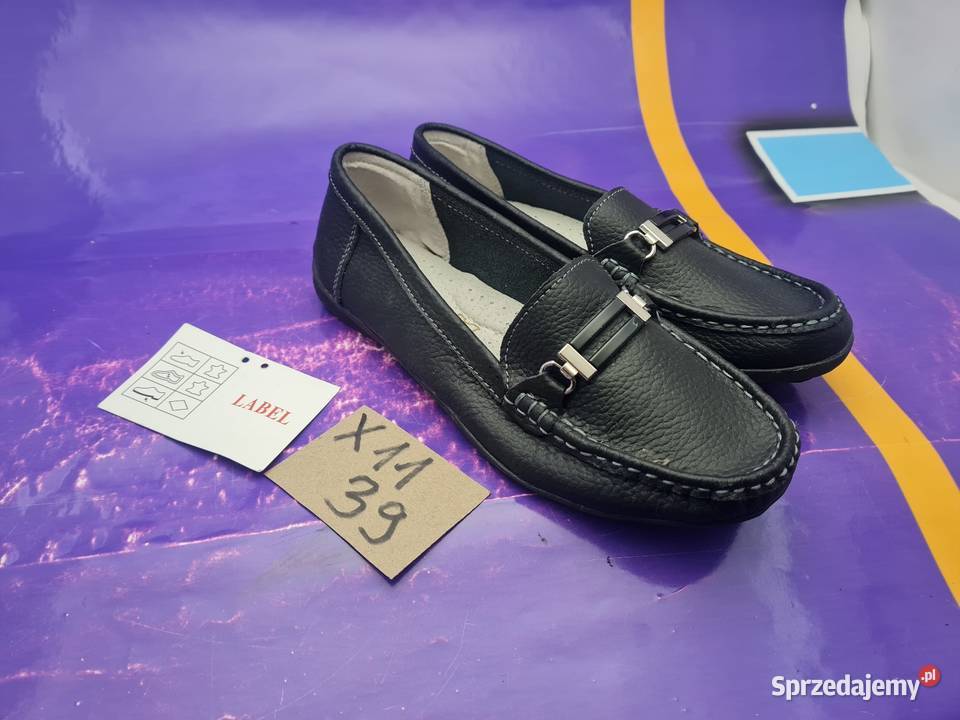 Buty mokasyny Skórzane Nowe 39 Okazja Warszawa