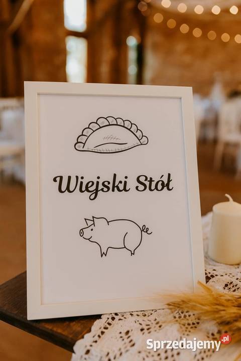 Tabliczka na Wesele Słodki Wiejski Stół Ramka a4 Pozostałe Strzyżów sprzedam
