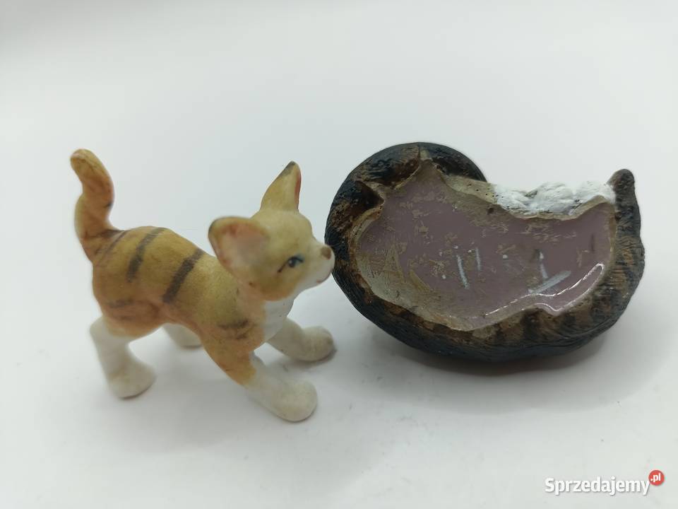 Dwa mini malutkie milusie kotki figurka bibelot Zamość