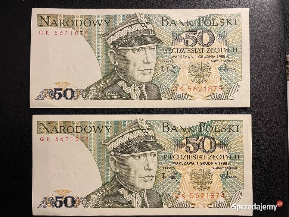 Stare dwa banknoty kolekcjonerskie Łódź